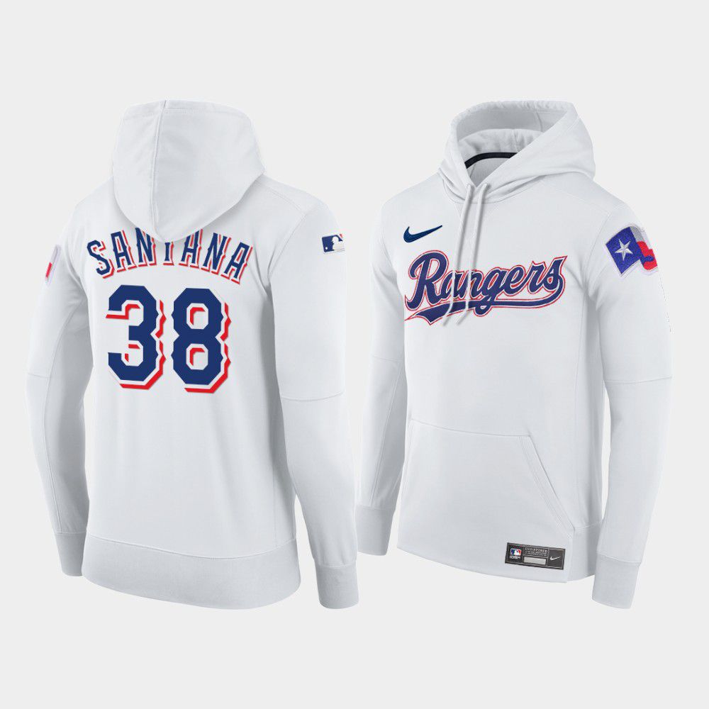 Men Texas Rangers #38 Santana white home hoodie 2021 MLB Nike Jerseys->texas rangers->MLB Jersey